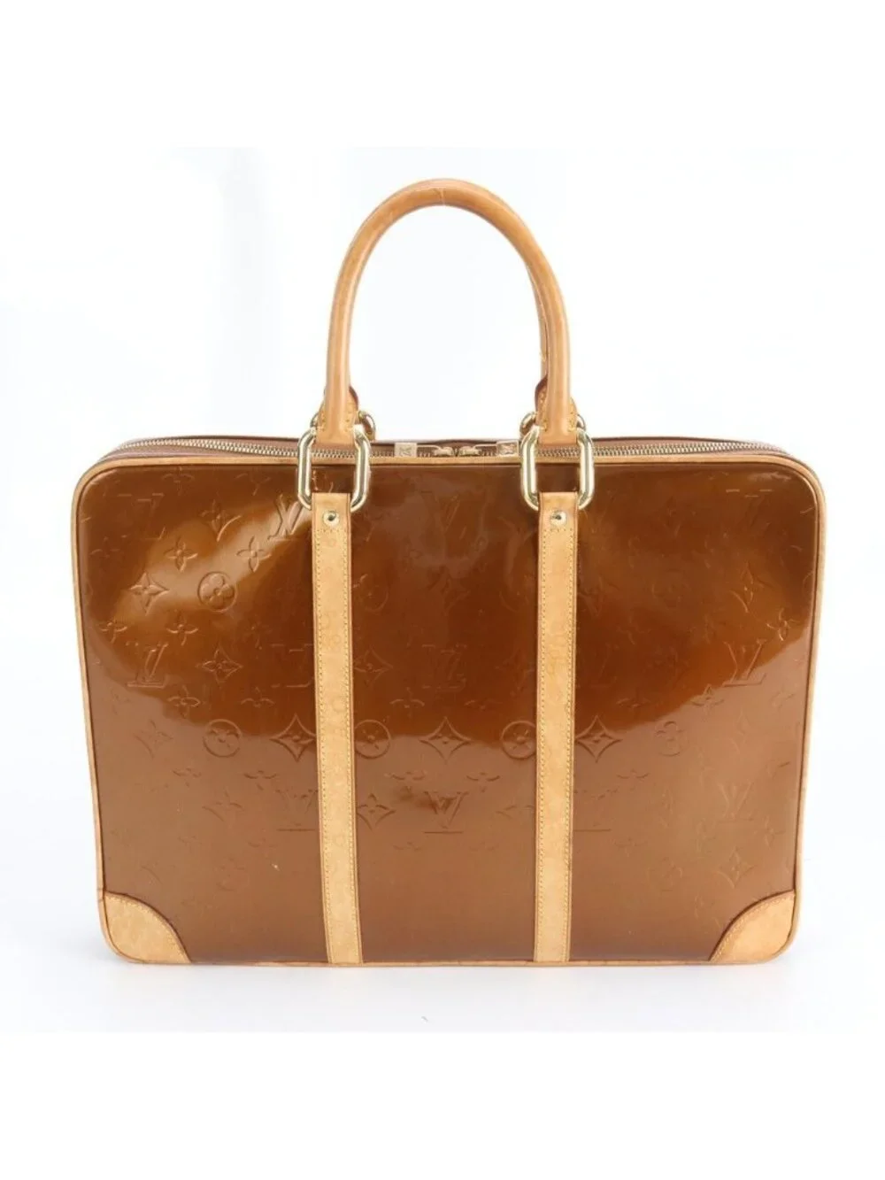 Louis Vuitton Monogram Vernis Van Damme Leather Business Document Briefcase